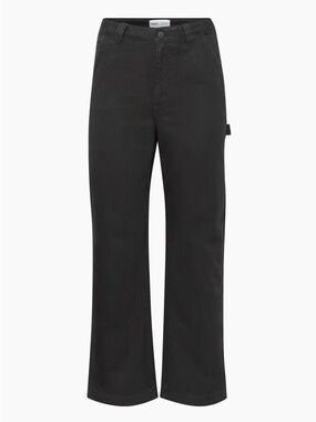TNA Black Straight-Leg Utility Pants